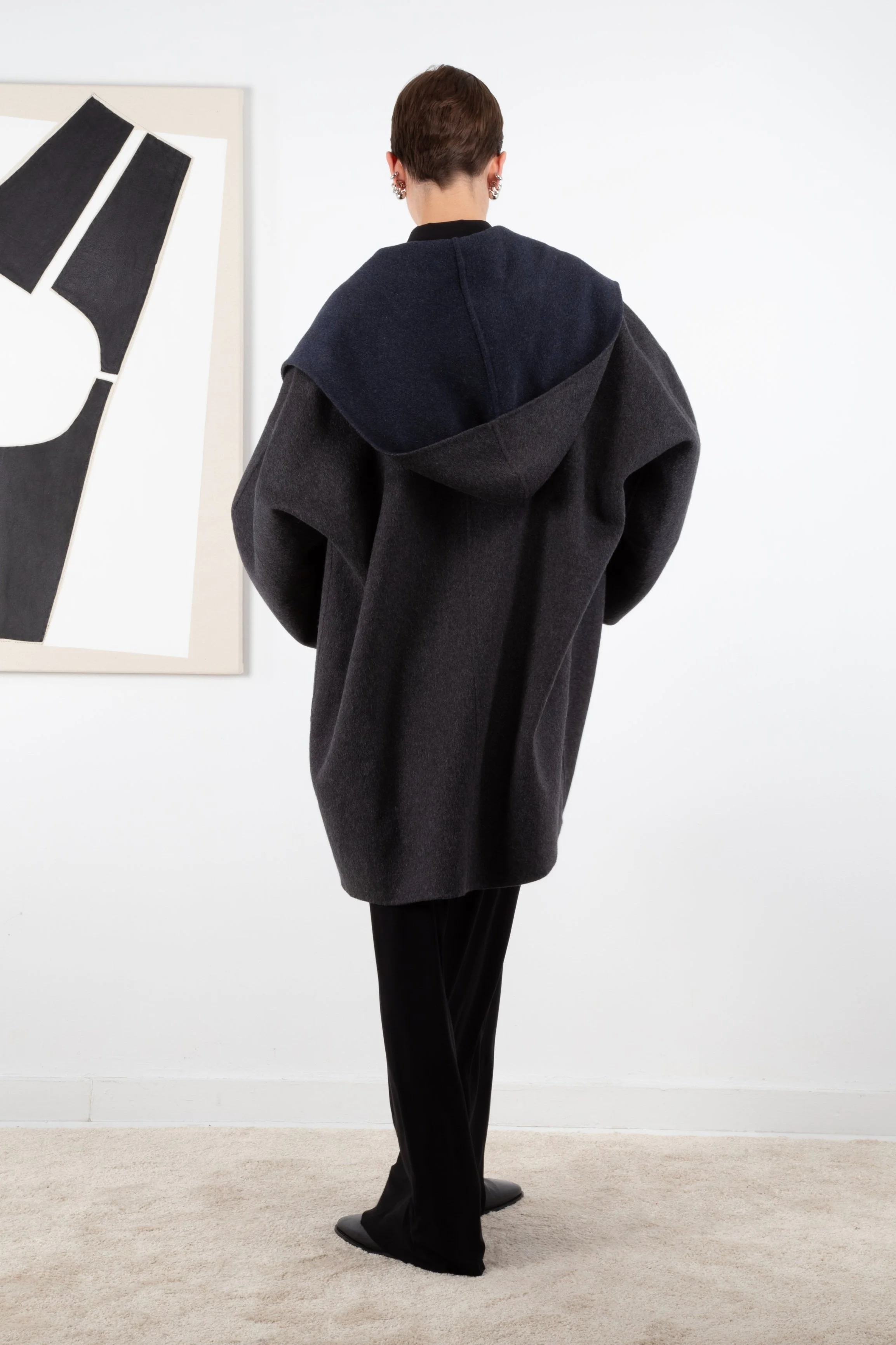 REALITY STUDIO/リアリティスタジオ コクーンコート ブラック 中古・古着通販】REALITY STUDIO (リアリティスタジオ) cocoon coat